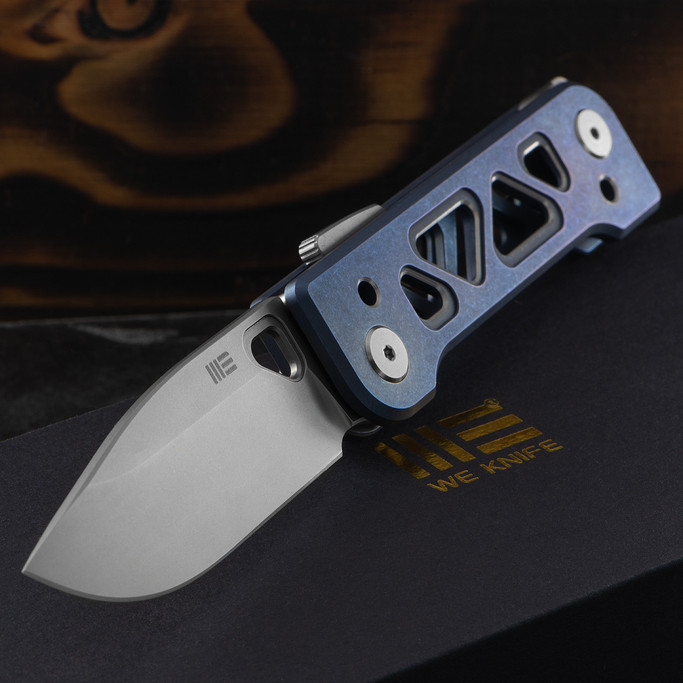We Knife Tyro Blue Titanium Folding Knife