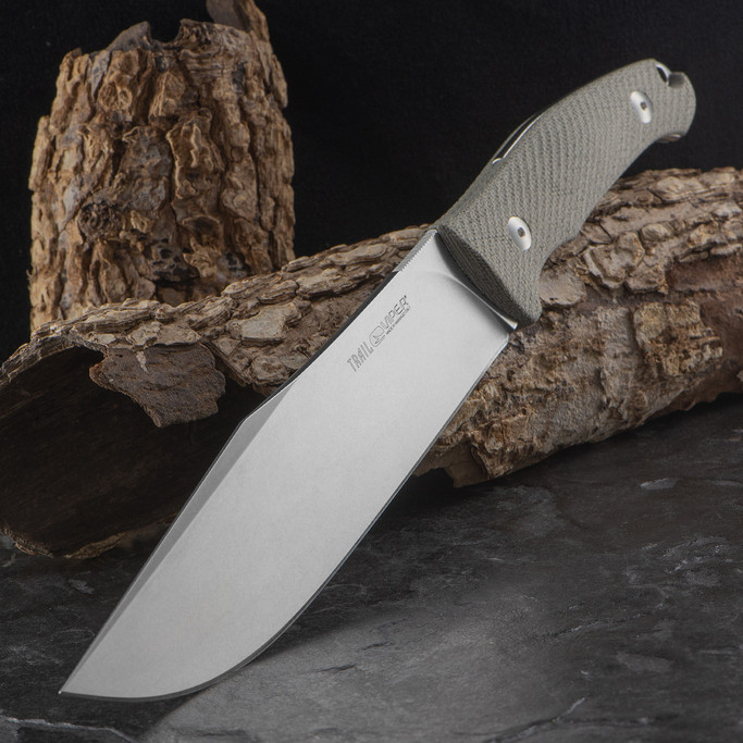 Viper Trail Green Canvas Micarta Fixed Blade