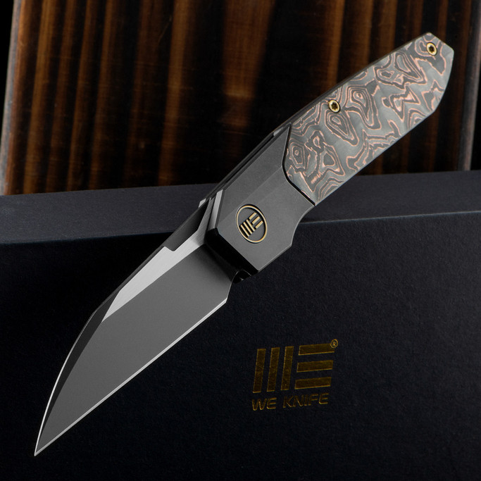 WE Knife Brr15 Copper Foil Carbon Fibre Folding Knife