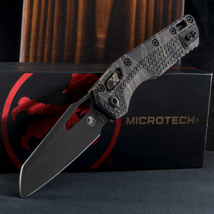 Microtech MSI AP Tiger Camo Stripe Folding Knife