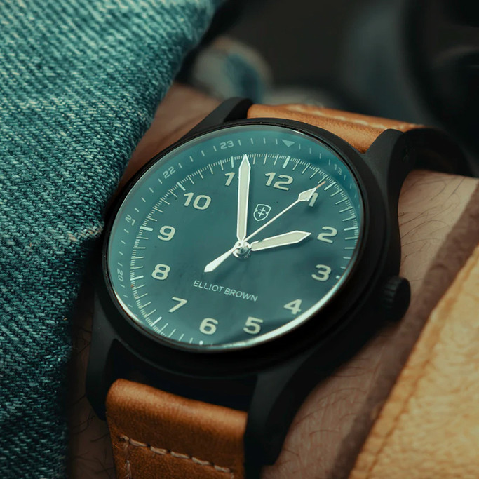 Elliot Brown Arne Black Peanut Leather