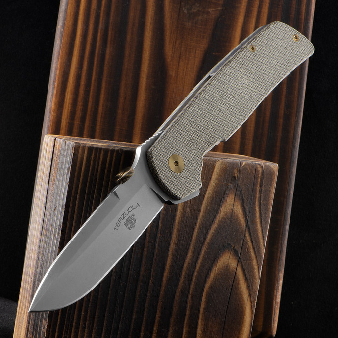 Fox OG01 OG Micarta OD Green Folding Knife