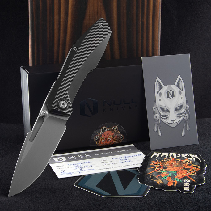 Null Raiden R2 Type S Dark Stonewashed | Folding Pocket Knife