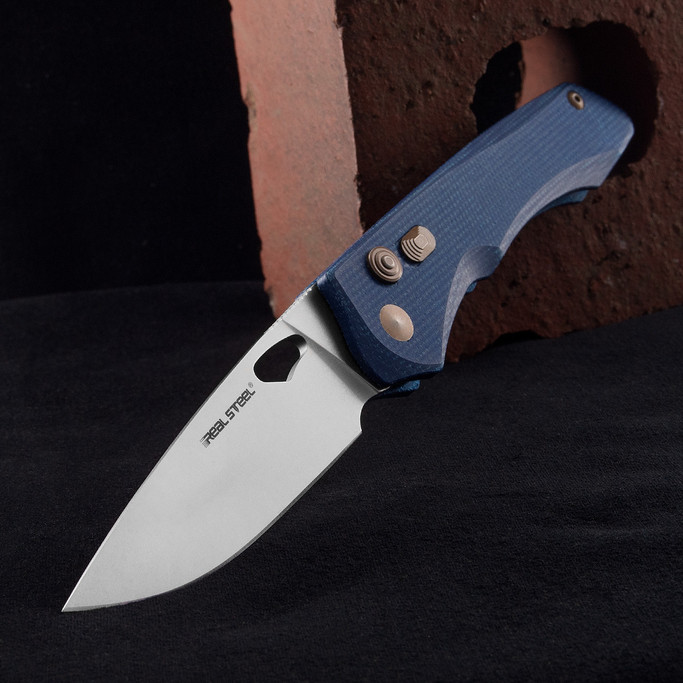 Real Steel Griffin Pro Denim Micarta Folding Knife