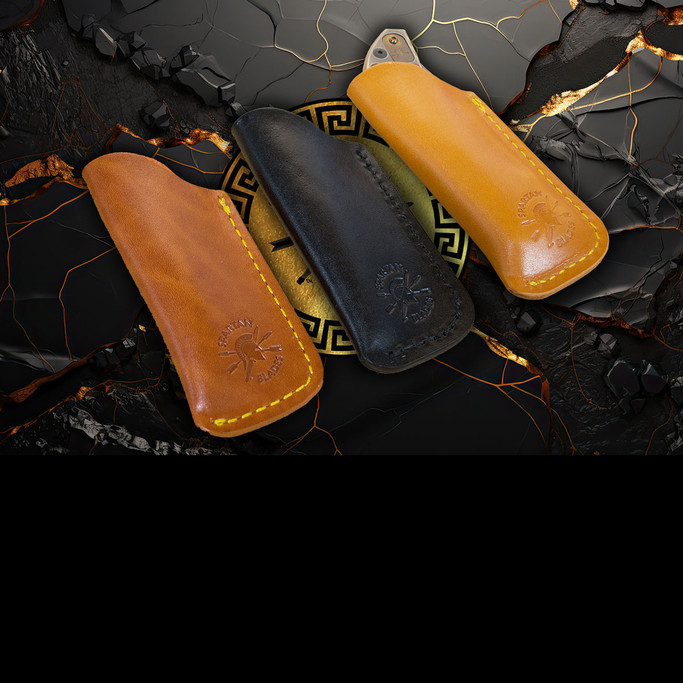 Spartan Leather Knife Slip - Large SHF Chestnut