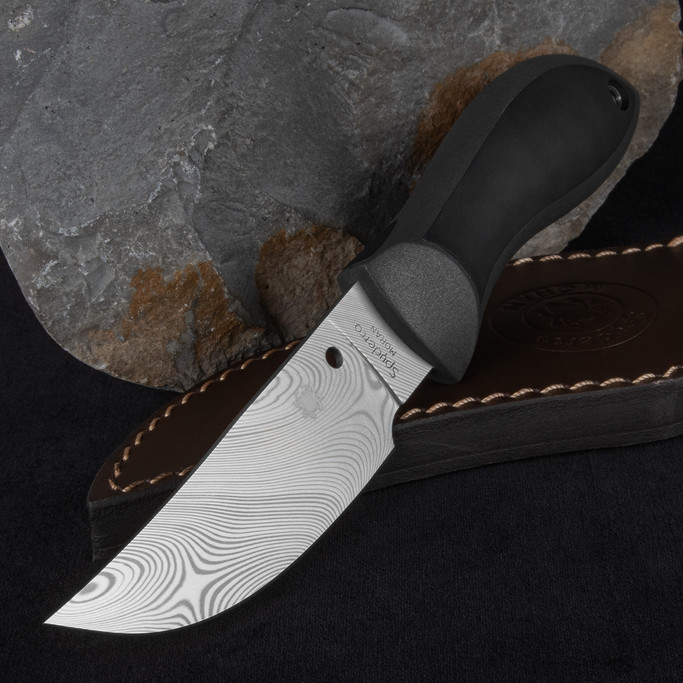 Spyderco Moran Upswept Damasteel Folding Knife