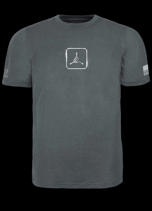 TAD Logo Spray Paint Graphic-T Asphalt