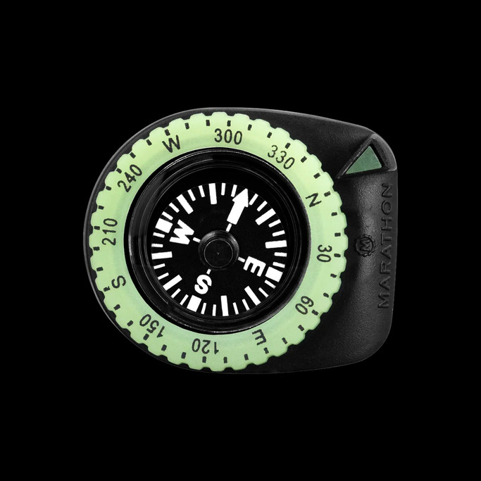 Marathon Clip on Compass GITD