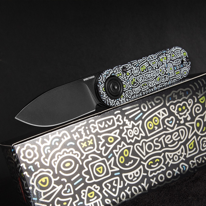 Vosteed Corgi V Vanchor Doodle Black | Folding Pocket Knife