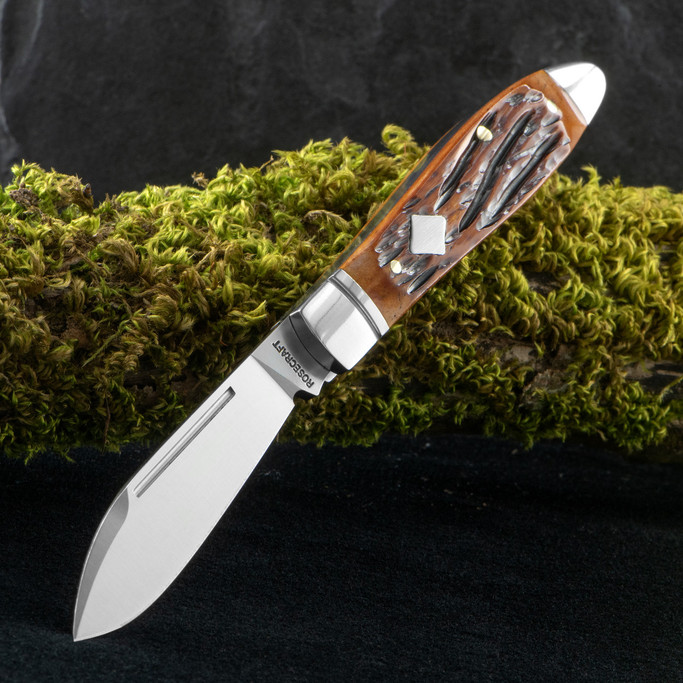 RoseCraft Tanasi Lake Tear Drop Dapper Jigged Bone Folding Knife