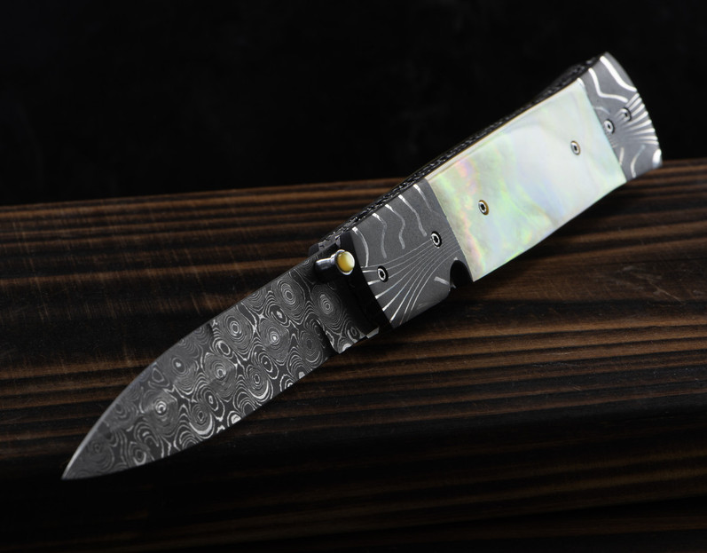 David Steier Golden Abalone Custom Knife