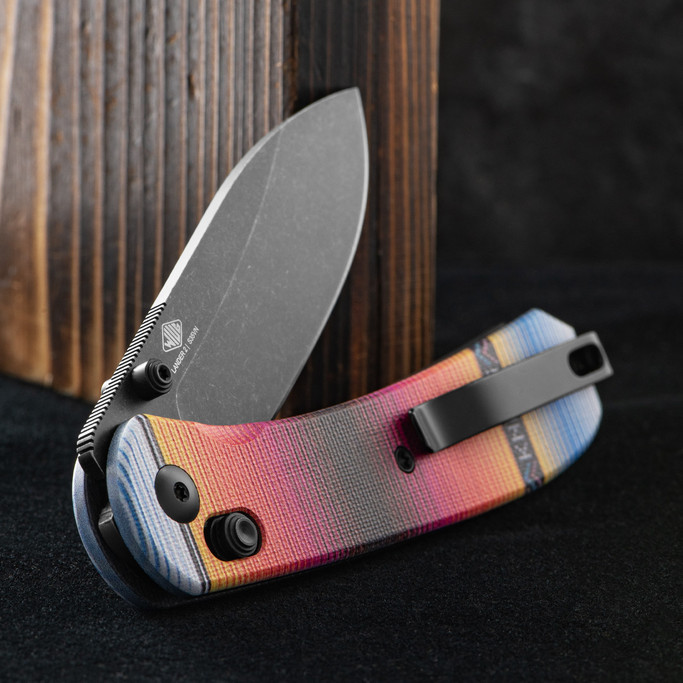Knafs Lander 2 Mexican Blanket G10 Blackwashed Folding Knife
