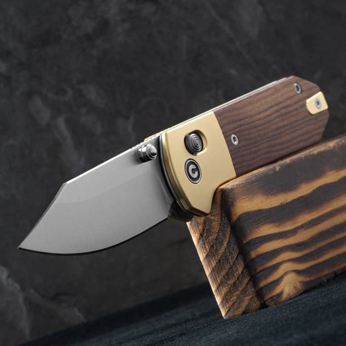 Civivi Yonder Clip Point Guibourtia Wood Folding Knife