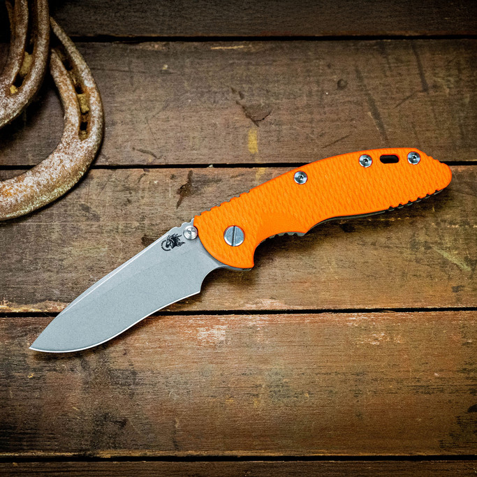 Hinderer NF Recurve Orange G10 Working Finish Folding Knife