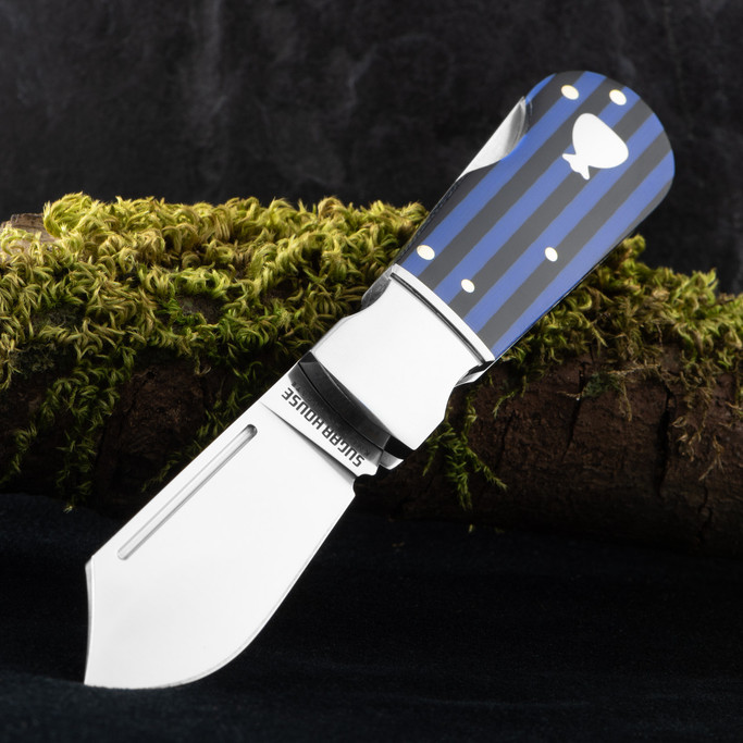 Sugar House Knife Syndicate Pretty Boy Blue Note Folding Knife