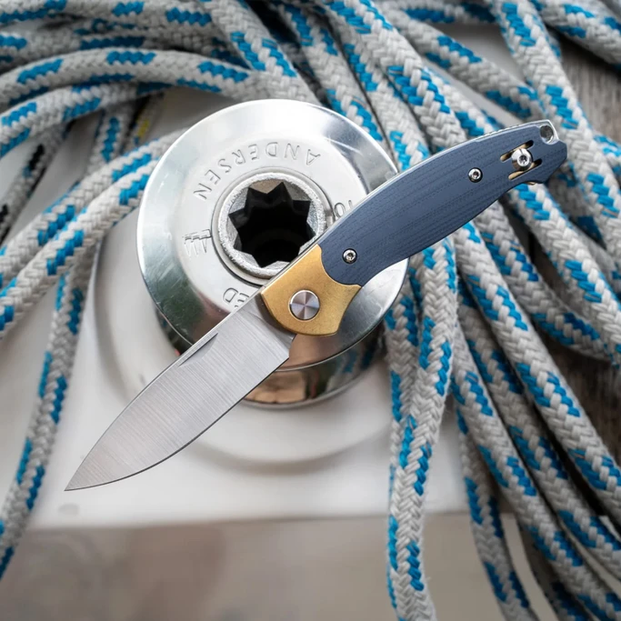 Giant Mouse Farley Bolster Dusty Blue Folding Knife