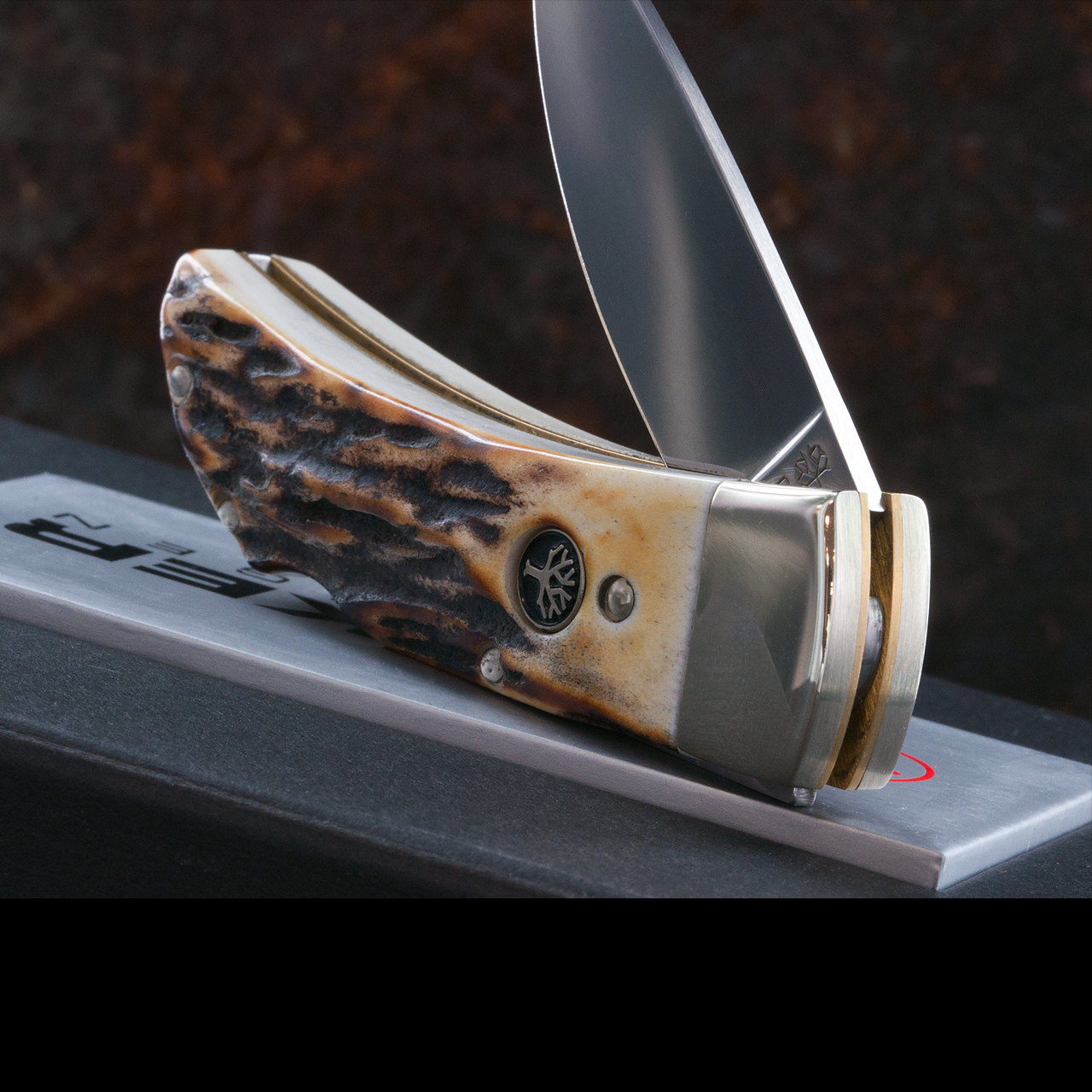  Boker 111006 Pocket Lock Blade Stag Pocket Knife with