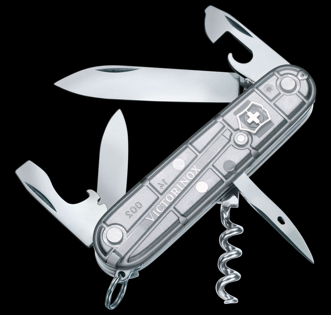 9171 of 9835 Victorinox Spartan 91mm Silver Transparent Folding Knife