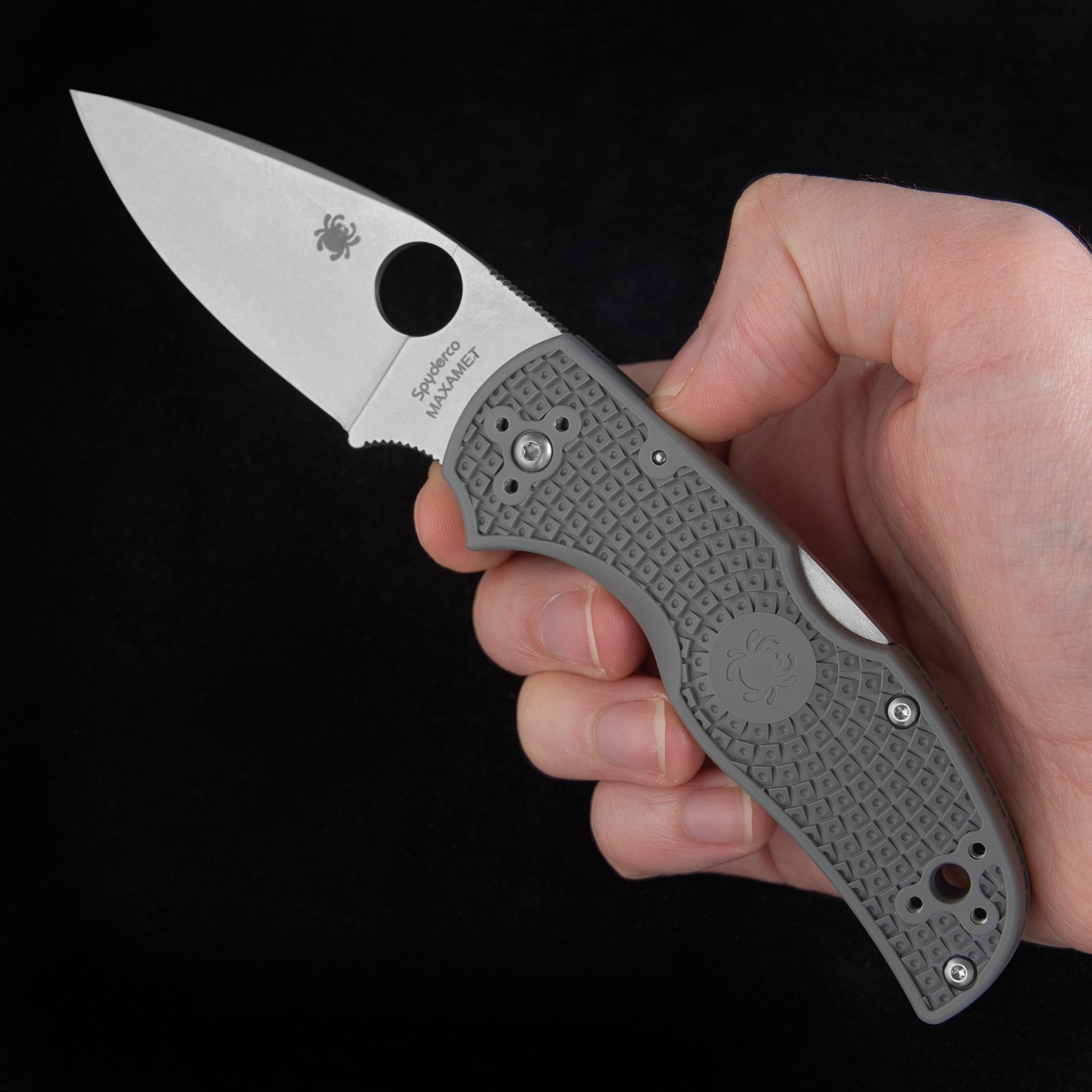 Spyderco Native 5 Lightweight Grey Maxamet Folding Knife
