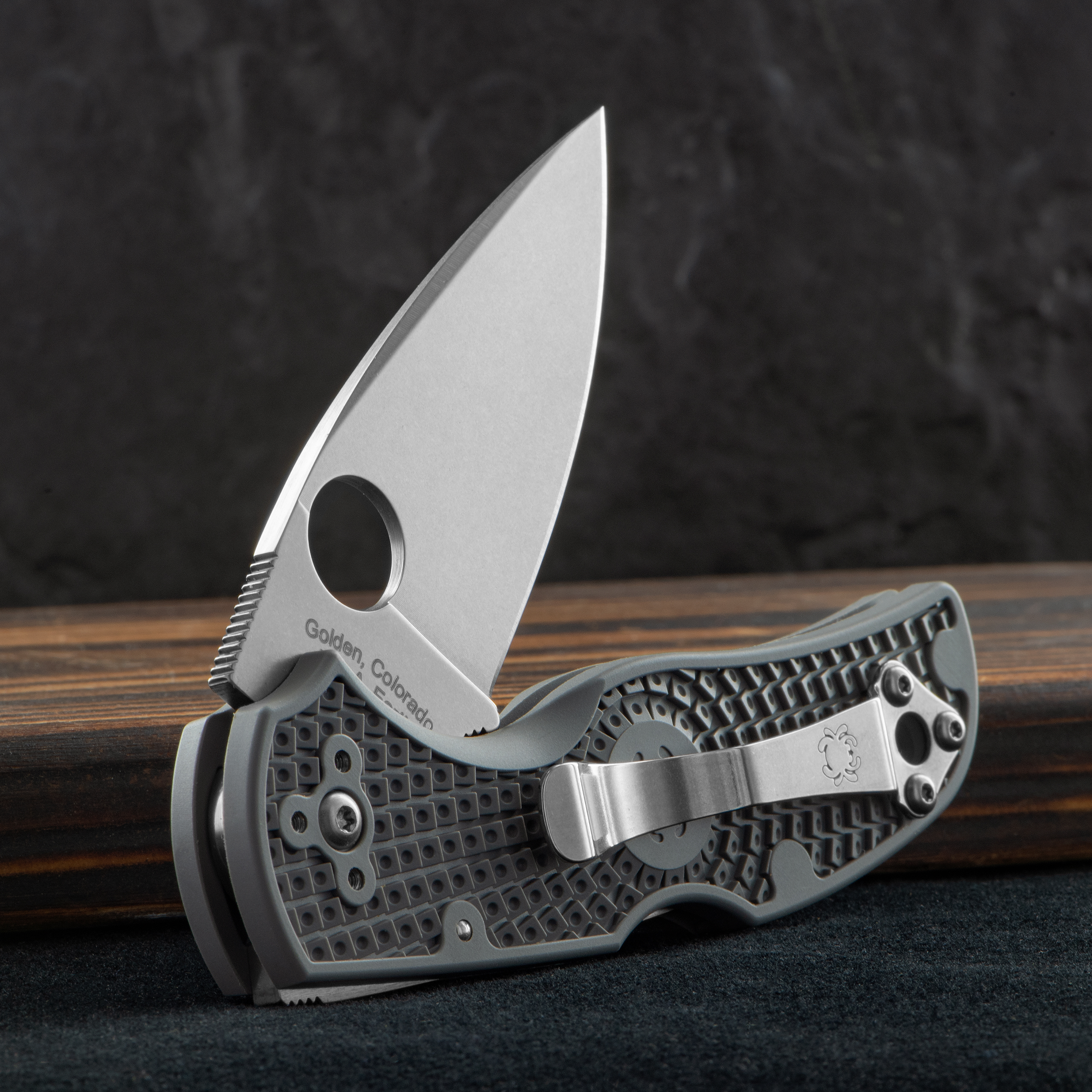 Spyderco Native 5 Lightweight Grey Maxamet Folding Knife