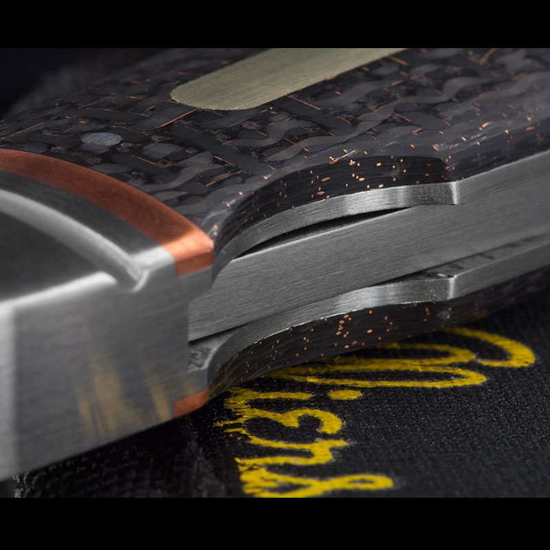 Andre de Villiers Pocket Butcher Carbon Fibre Copper Folding Knife