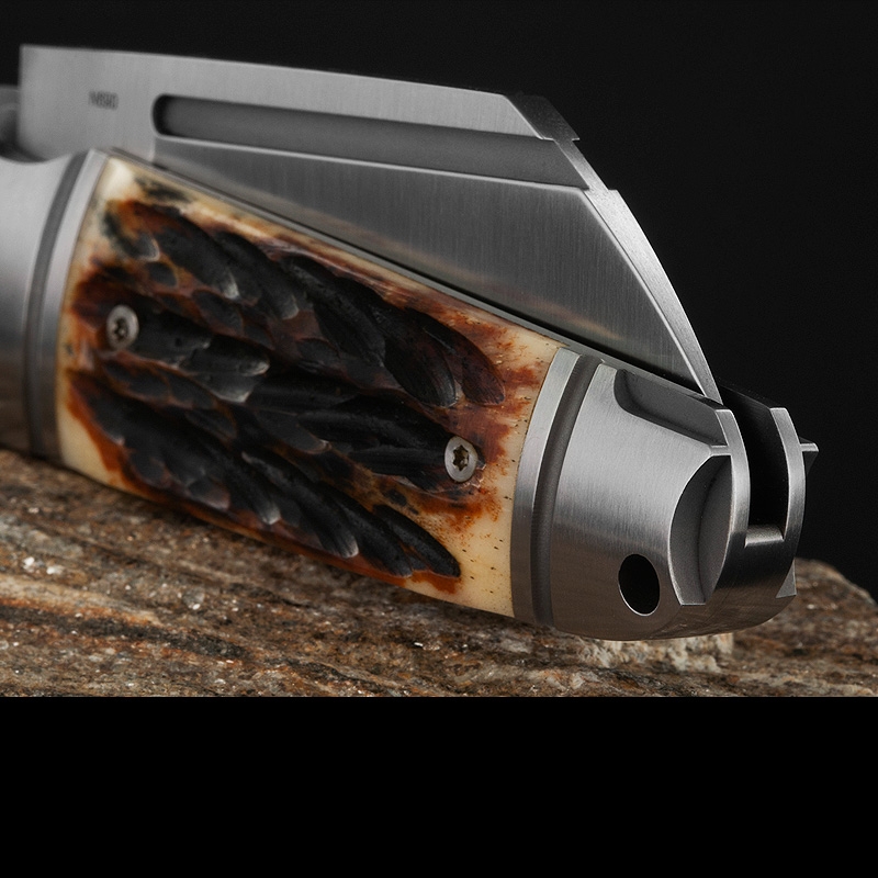 Andre de Villiers Pocket Butcher Jigged Bone Folding Knife