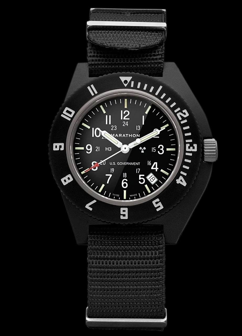 Marathon Pilot's Navigator Black with Date US Government