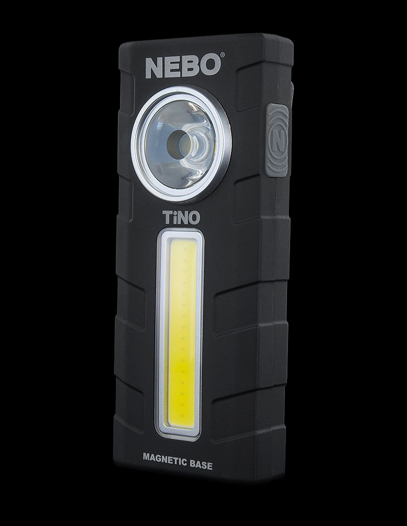 NEBO Tino Two In One LED Work Pocket Light 300 Lumen Black Magnetic Base 