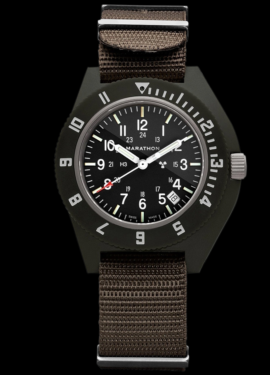 時計 MARATHON Navigator Date Pilot Marathon Pilot's Navigator Sage with Date - Sapphire Crystal