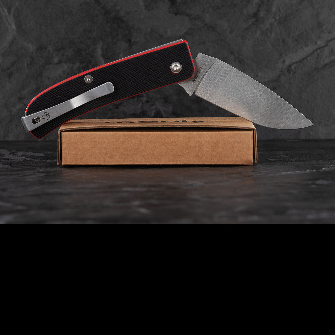 Manly Wasp Taschenmesser – CPM-S-90V Klinge, Micarta-Griff, 17,4 Cm Gesamtlänge, Manueller Slipjoint, Schwarz