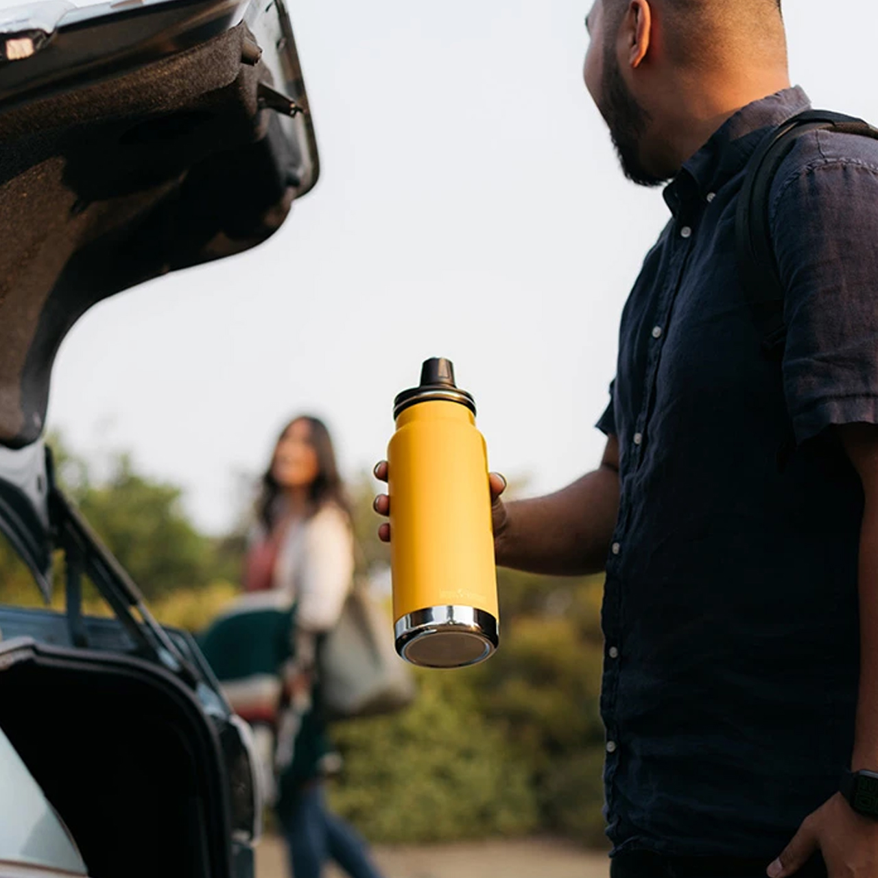 Klean Kanteen 32 fl oz Stainless Steel Insulated Water Bottle Chug Cap  Marigold 