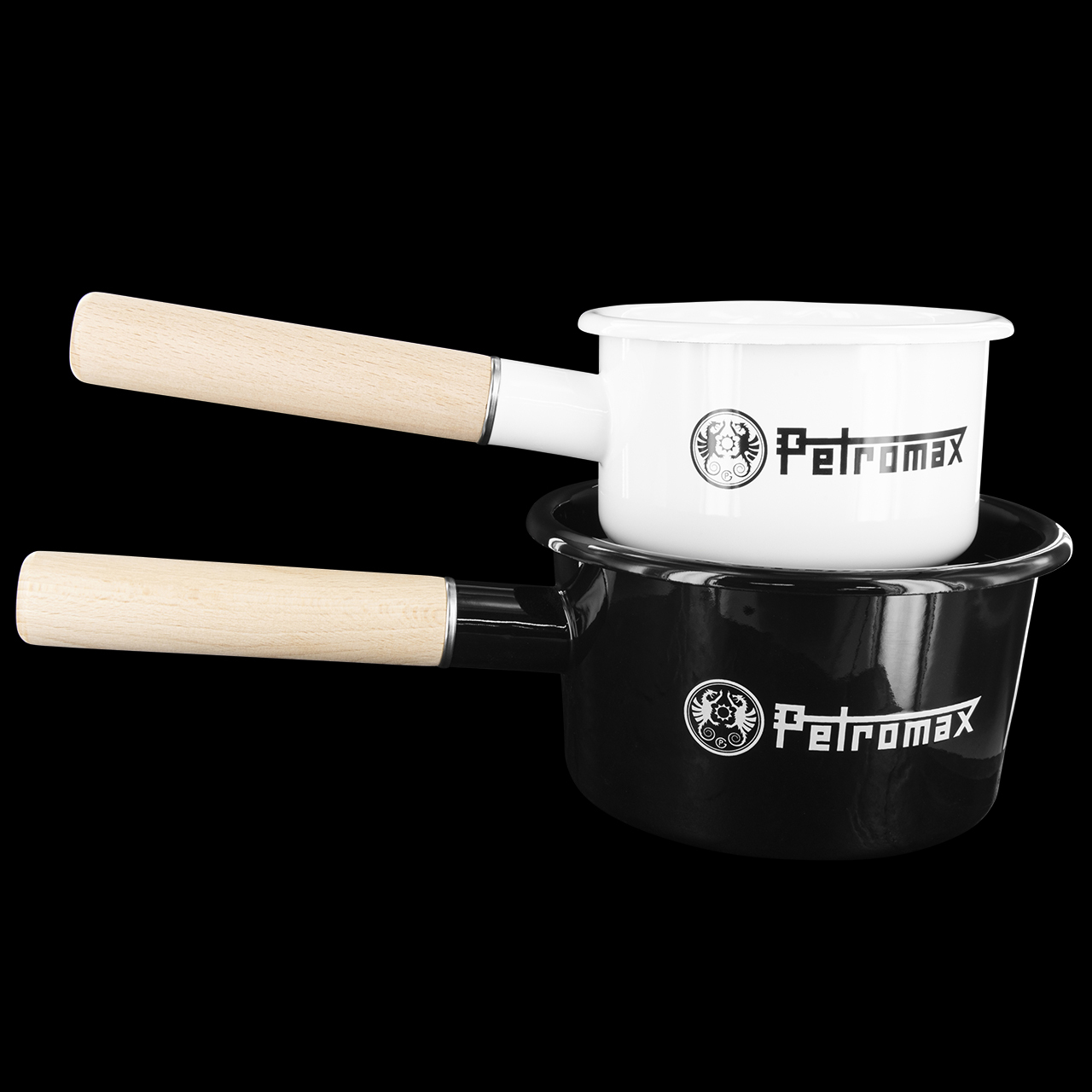 Petromax Enamel Pan for Outdoor Cooking - 0.53 qt - Black Pan