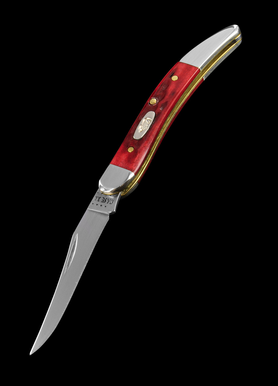 Case Small Red Bone Texas Toothpick Pocket Knife 