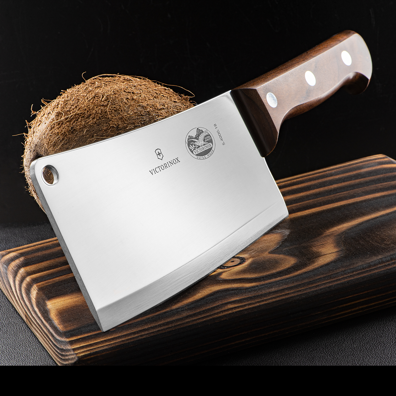 Victorinox 5.4000.18 7 Cleaver with Rosewood Handle