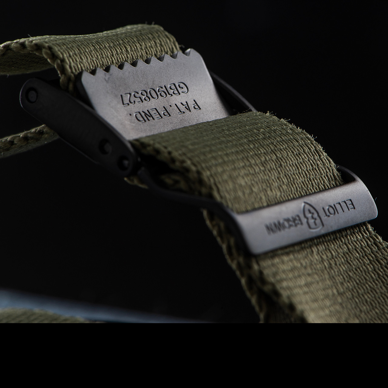 Elliot Brown Canford 202-024-N08 Olive Dial Webbing Strap