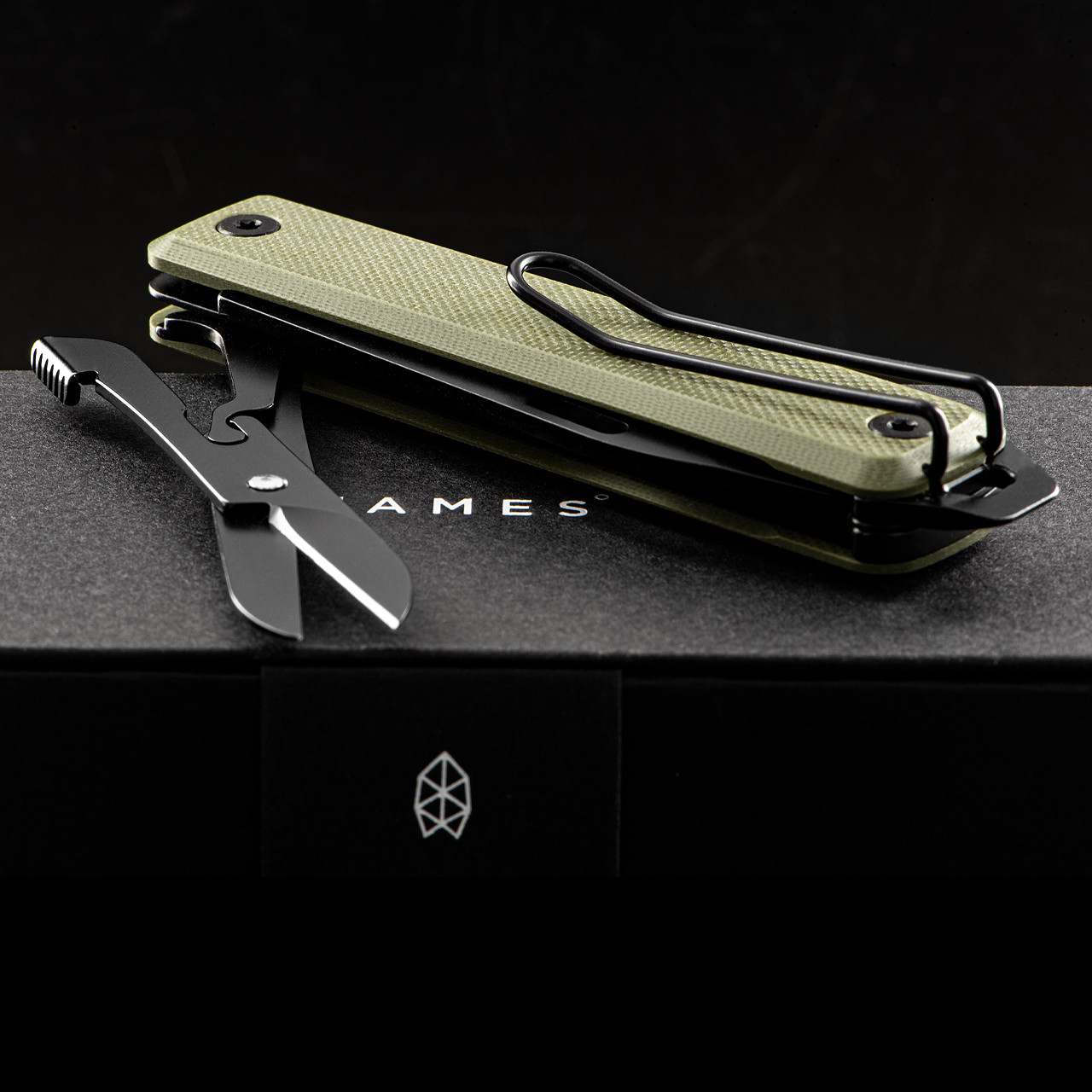 The James Brand Ellis Scissors, Black, Black, G10 pocket knife