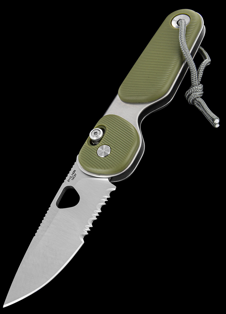 James Brand Redstone Stainless Part-Serrated OD Green