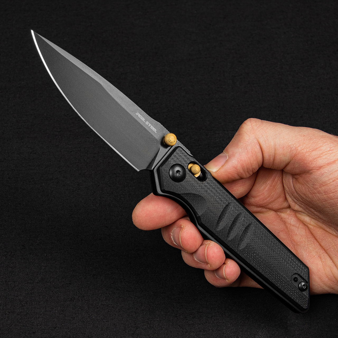 Real Steel Sacra Black Folding Knife