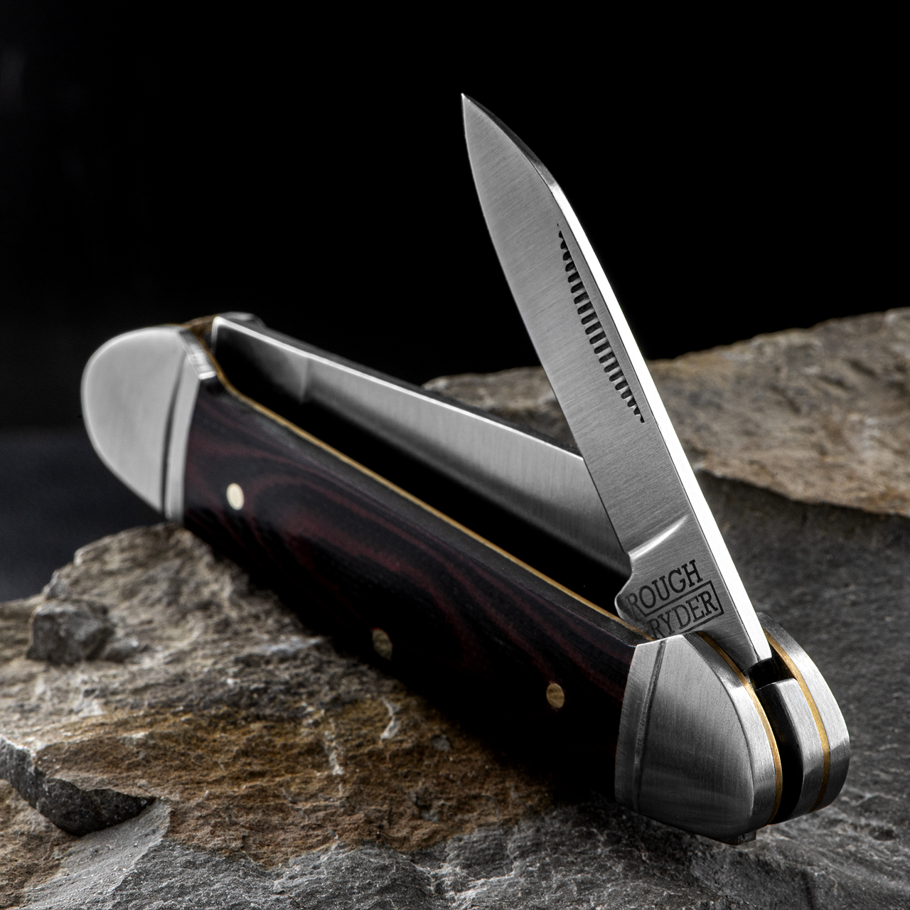 Rough Rider Canoe G10 Black and Red Penknife