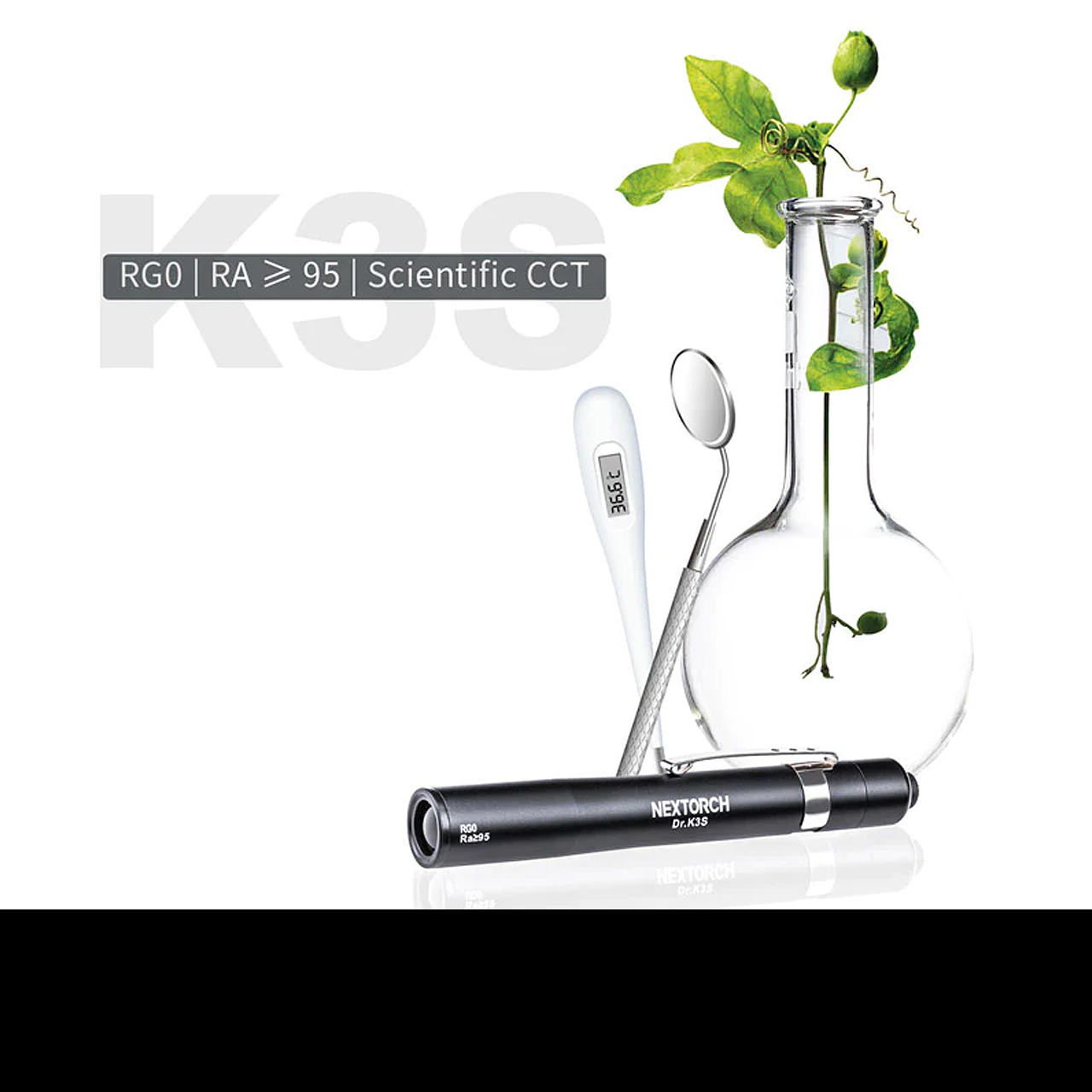 Lampe Stylo Nextorch Dr. K3 Pro – Noir, Aluminium, 5,13 Pouces (LED, Étanche)
