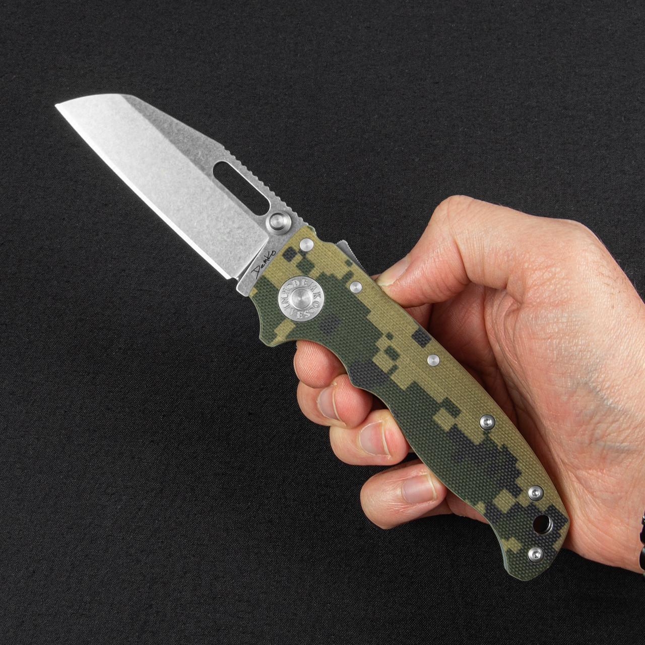 Demko AD 20.5 Shark-Lock S35VN Wharncliffe Digi Camo
