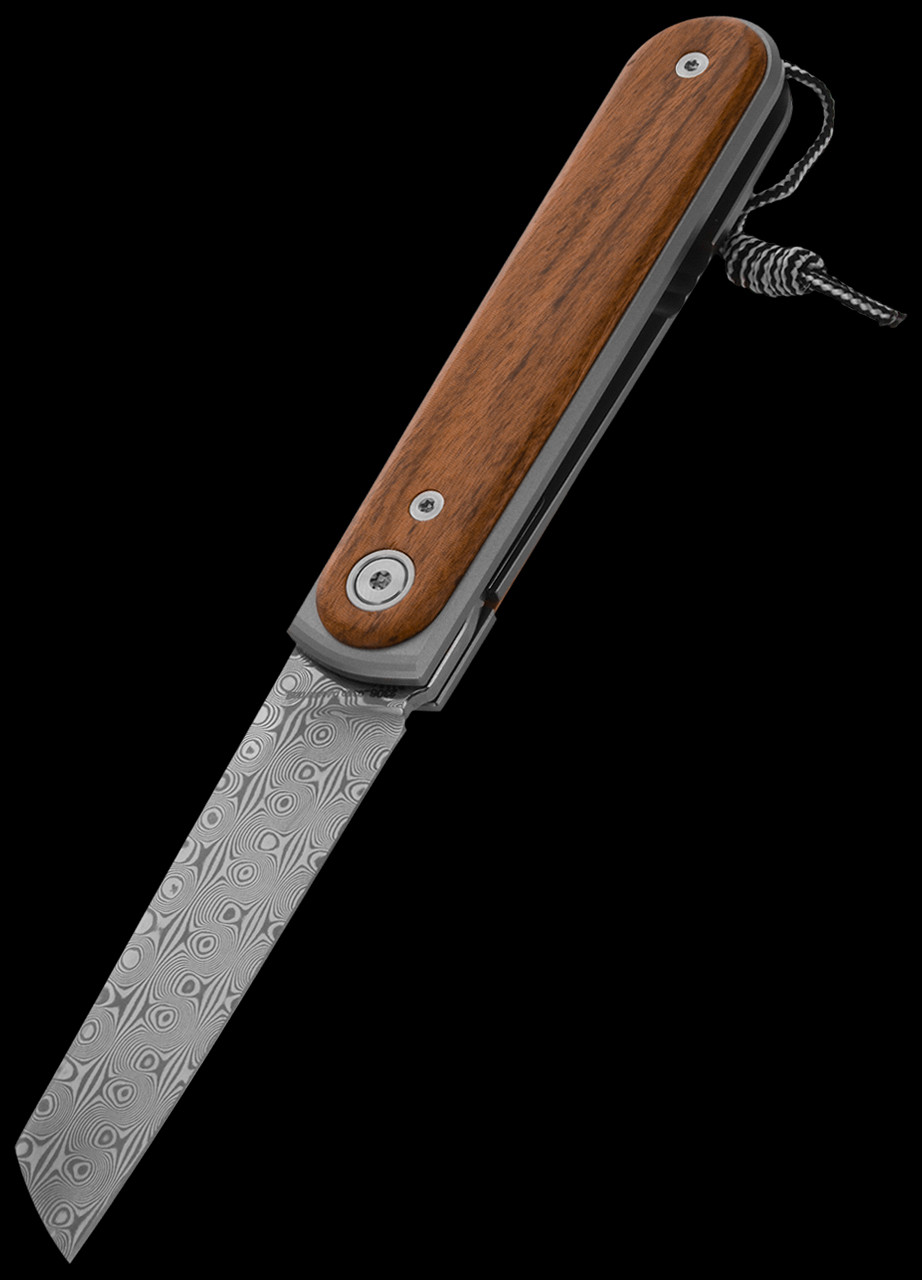 James Brand Duval Rosewood Damascus Folding Knife