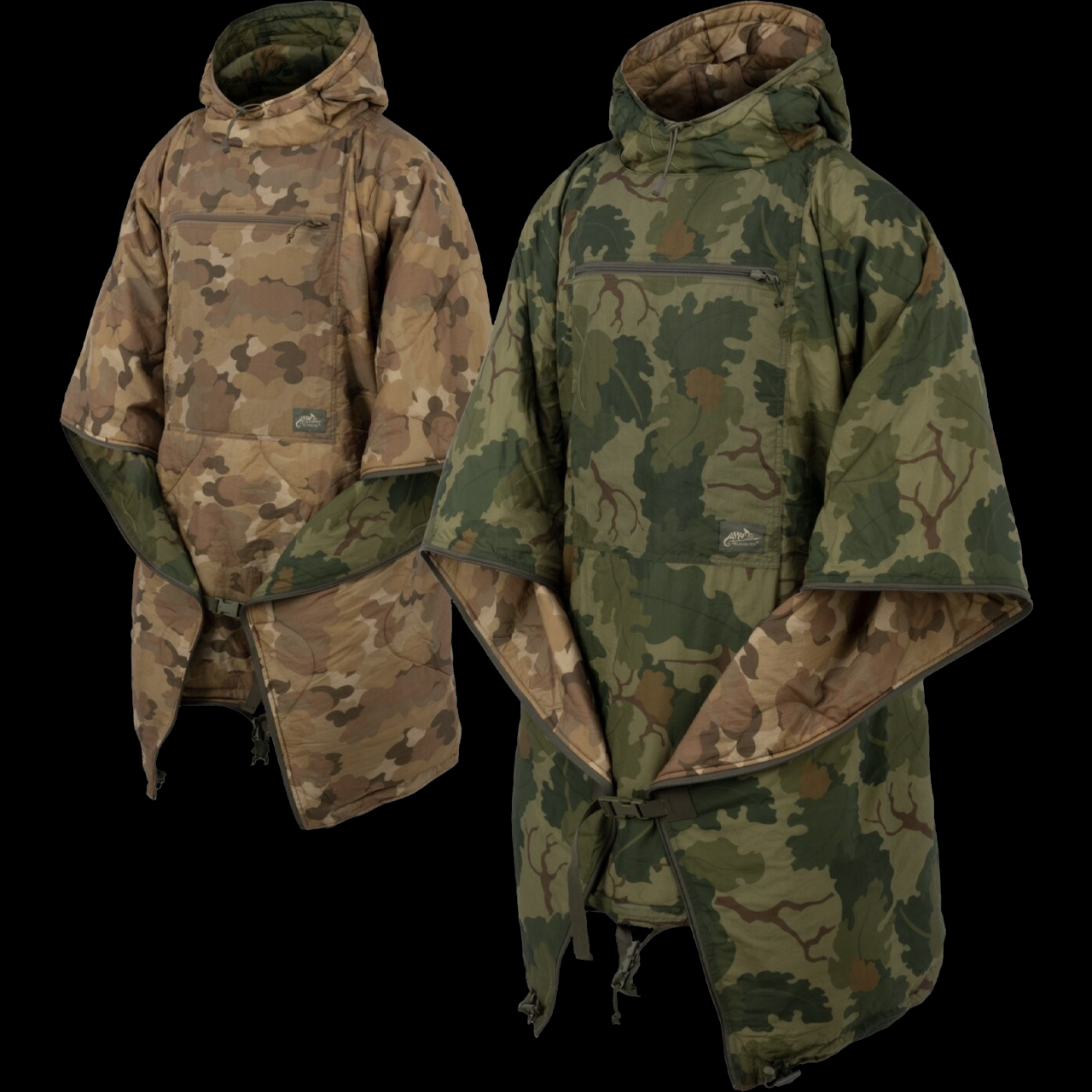 Helikon Tex Swagman Roll Reversible Poncho Camo Leaf / Camo Clouds