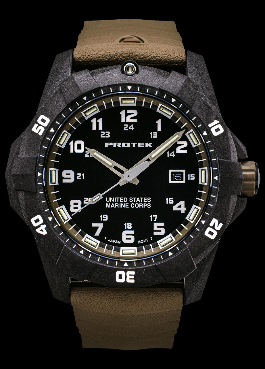 Protek USMC Carbon Black Desert Watch