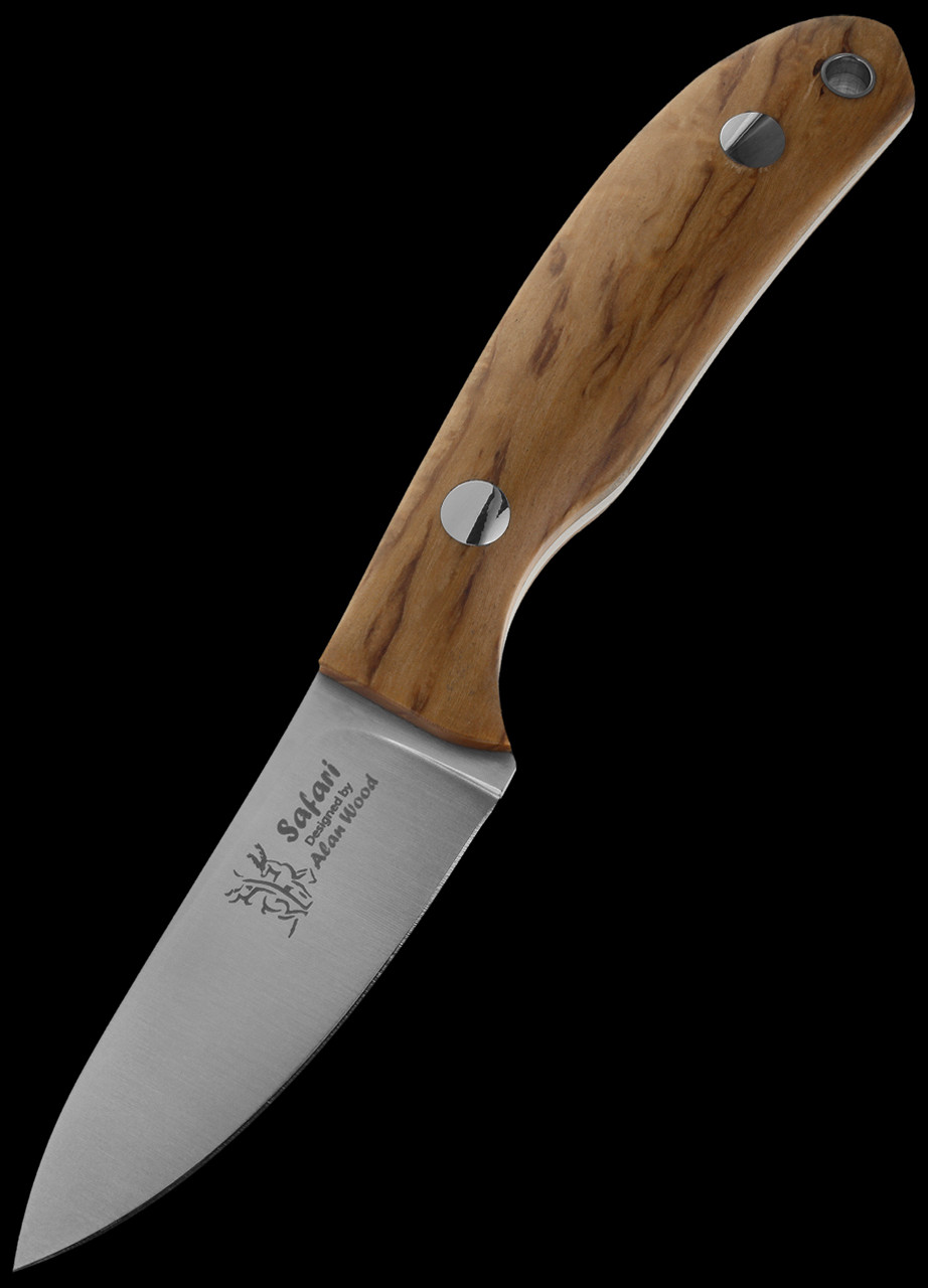 Casstrom Safari Mini Hunter Curly Birch Fixed Blade | Heinnie Haynes