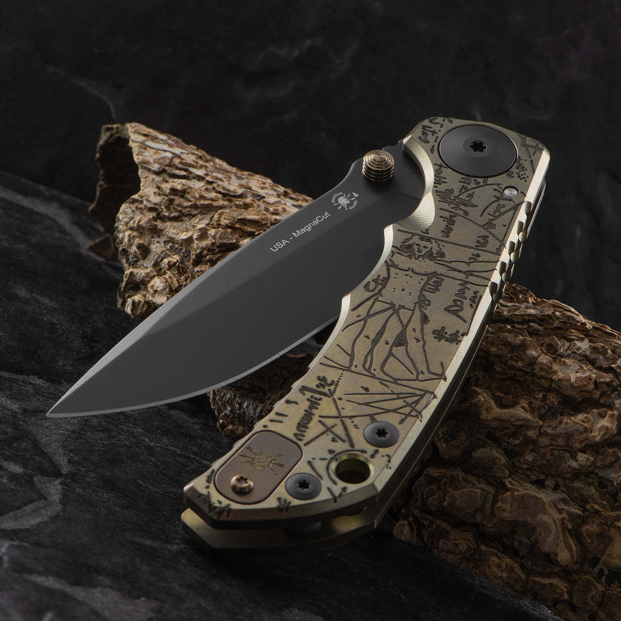Spartan Harsey Da Vinci's Vitruvian Man Folding Knife
