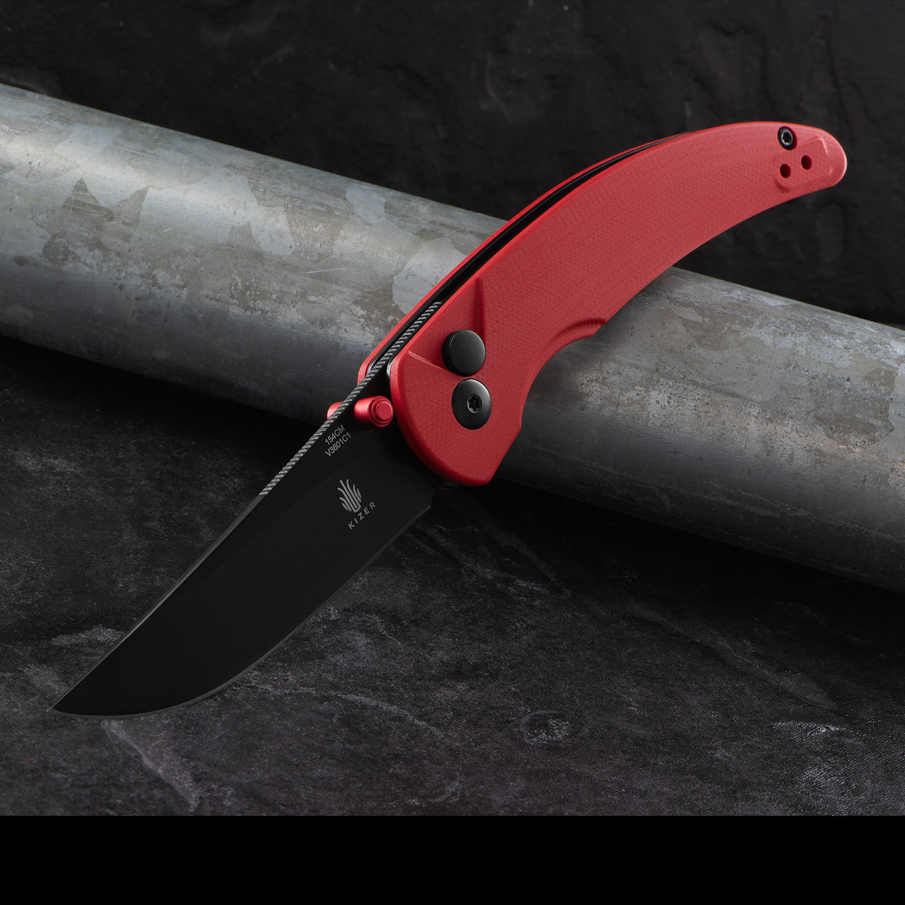 Kizer Chili Pepper Black Folding Knife