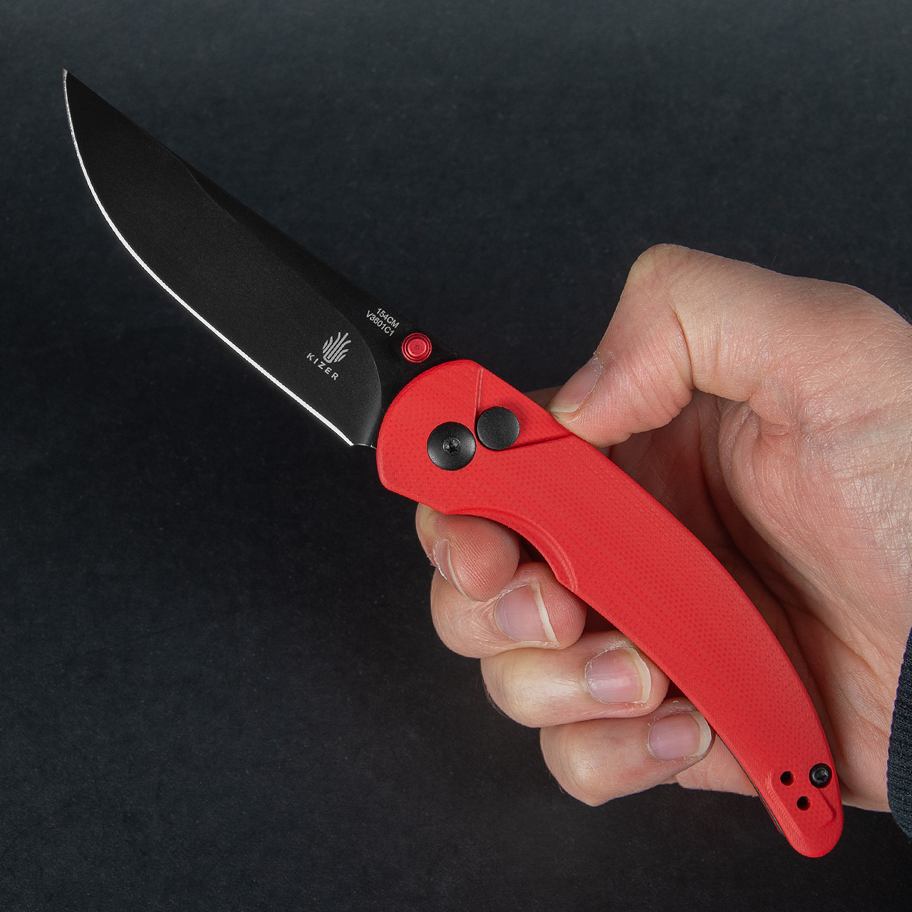 Kizer Chili Pepper Black Folding Knife