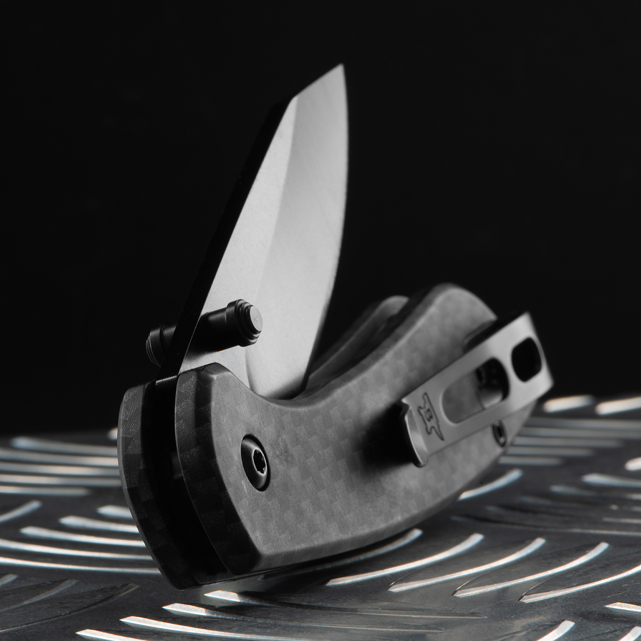 Buck Mini Sovereign Button Lock Carbon Fibre Folding Knife