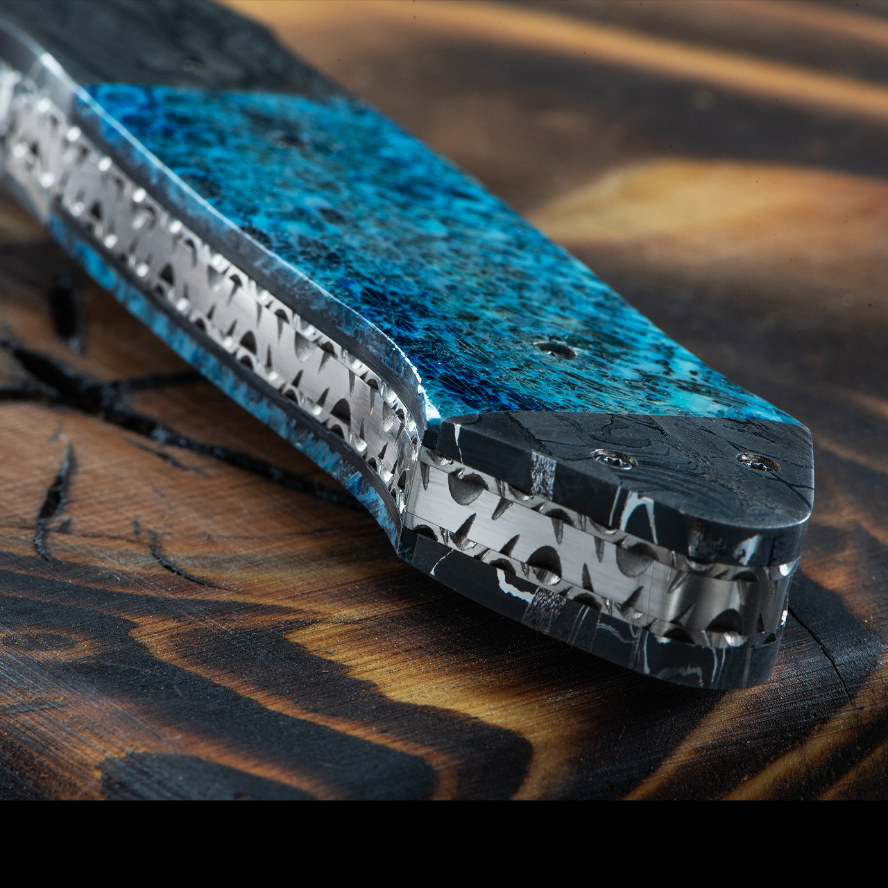 David Steier Aqua Brain Coral Custom Knife